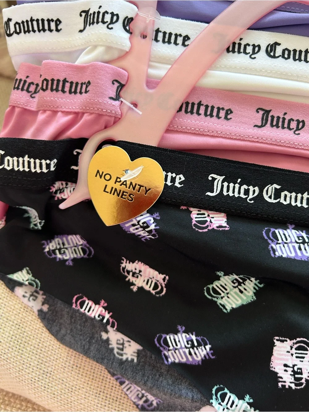 NWT JUICY COUTURE 5 pack printed underwear.
